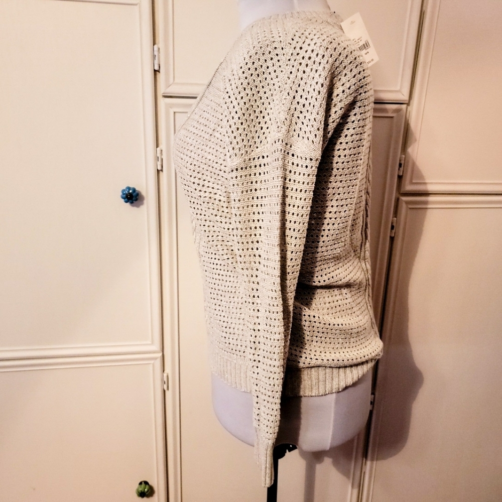 Lane Bryant Cable Knit Pullover V Neck Sweater - Picture 3 of 6